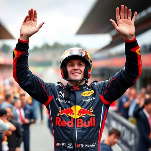 Max Verstappen festeggia una vittoria al Gran Premio d'Italia di Formula 1