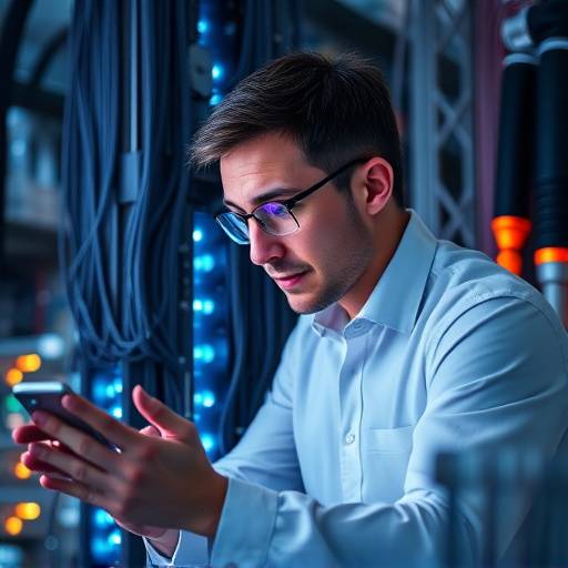 Un ricercatore che lavora su un computer quantistico in un laboratorio italiano.